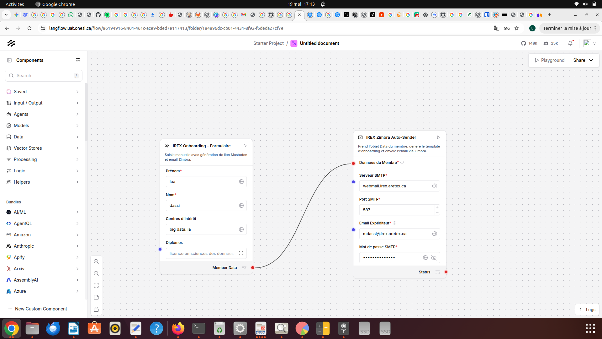Workflow global Langflow