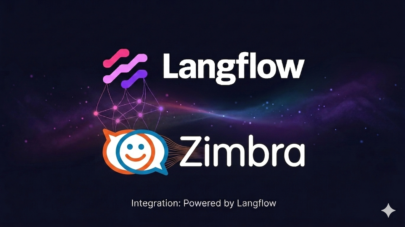 Langflow : Automatisation d'un workflow de messagerie et d'onboarding des apprenants via des agents IA et Zimbra - Cover Image