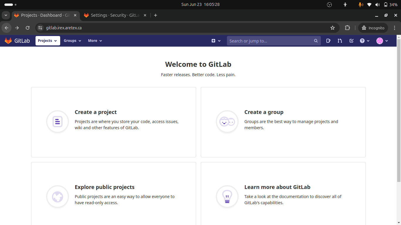 Paramètres de compte GitLab