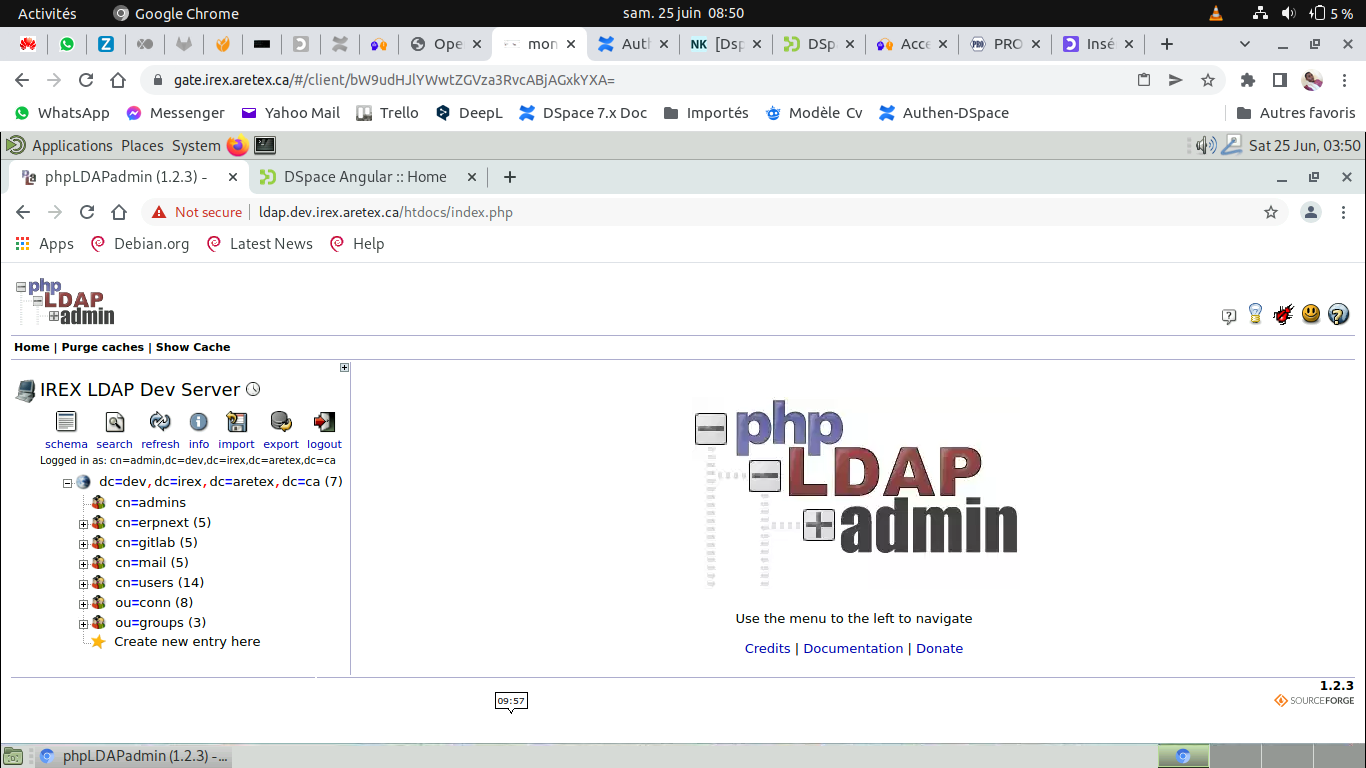 Interface de phpLDAPadmin